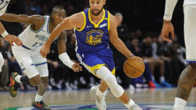 Aos 38 anos, Curry anota 44 pontos em vitória dos Warriors e iguala recorde de LeBron na NBA