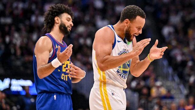 Curry acerta 100% e Warriors atropelam Nuggets na NBA
