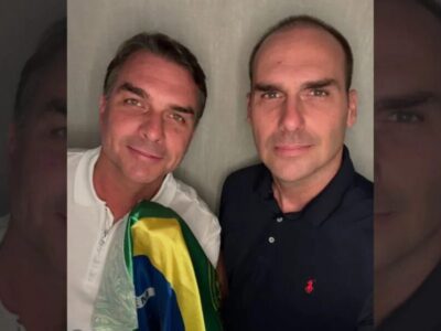 Eduardo publica foto ao lado de Flávio: ‘Não desistiremos do Brasil’
