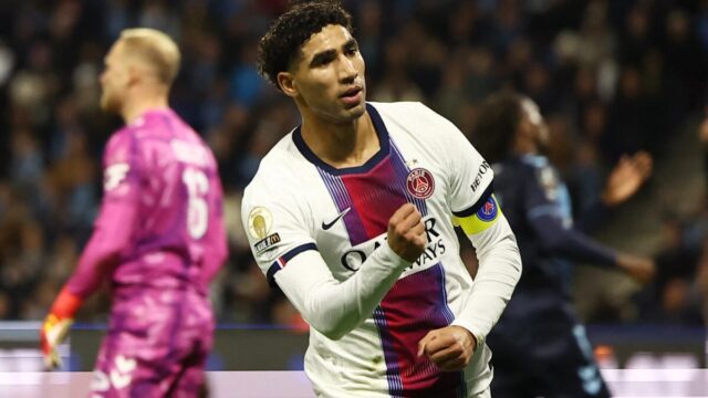 Hakimi faz três, PSG goleia Le Havre e mantém liderança do Francês