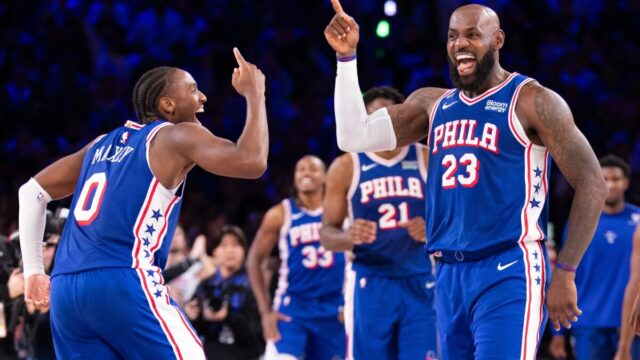 Improvisado, LeBron James descarta sequência como pivô dos 76ers: "Temos Embiid, um MVP"
