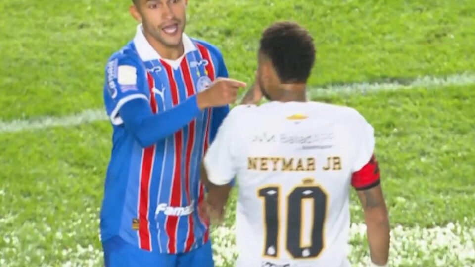Neymar detona Nestor após ser expulso por lei Vini Jr em Santos x Bahia: "Foi safado"