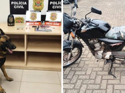 Operação da Deic apreende drogas e recupera moto em Rio Preto