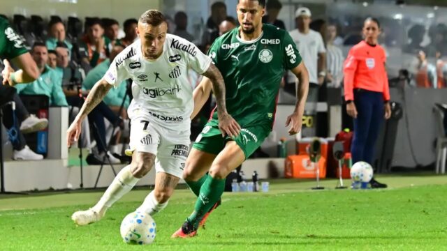 Palmeiras empata com o Santos e dá oportunidade para Flamengo ampliar vantagem