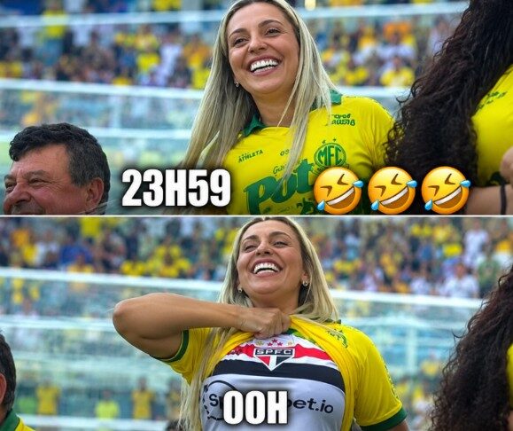 “Torcedora” do Mirassol revela camisa do São Paulo no Maião e vira meme